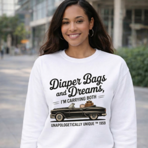 Diaper Bags and Dreams Mom Graphic Sweatshirt
