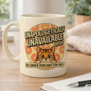 Unapologetically Unavailable Cat Coffee Mug