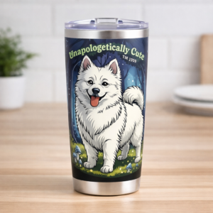 Unapologetically Cute Dog Travel Tumbler