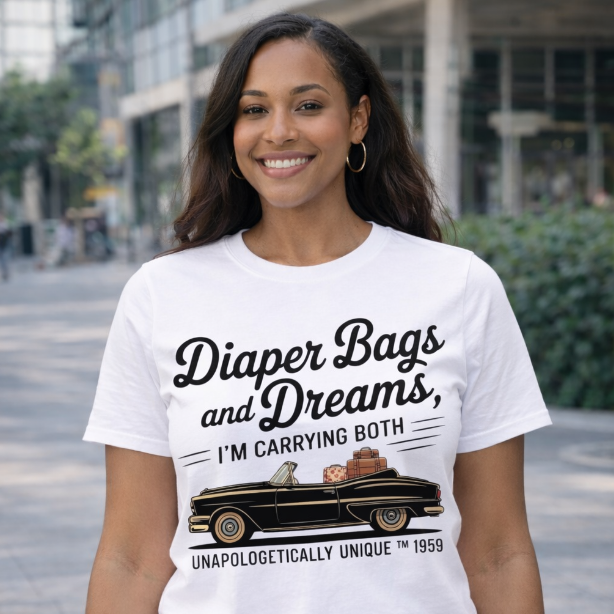 Diaper Bags and Dreams Mom Graphic T-Shirt