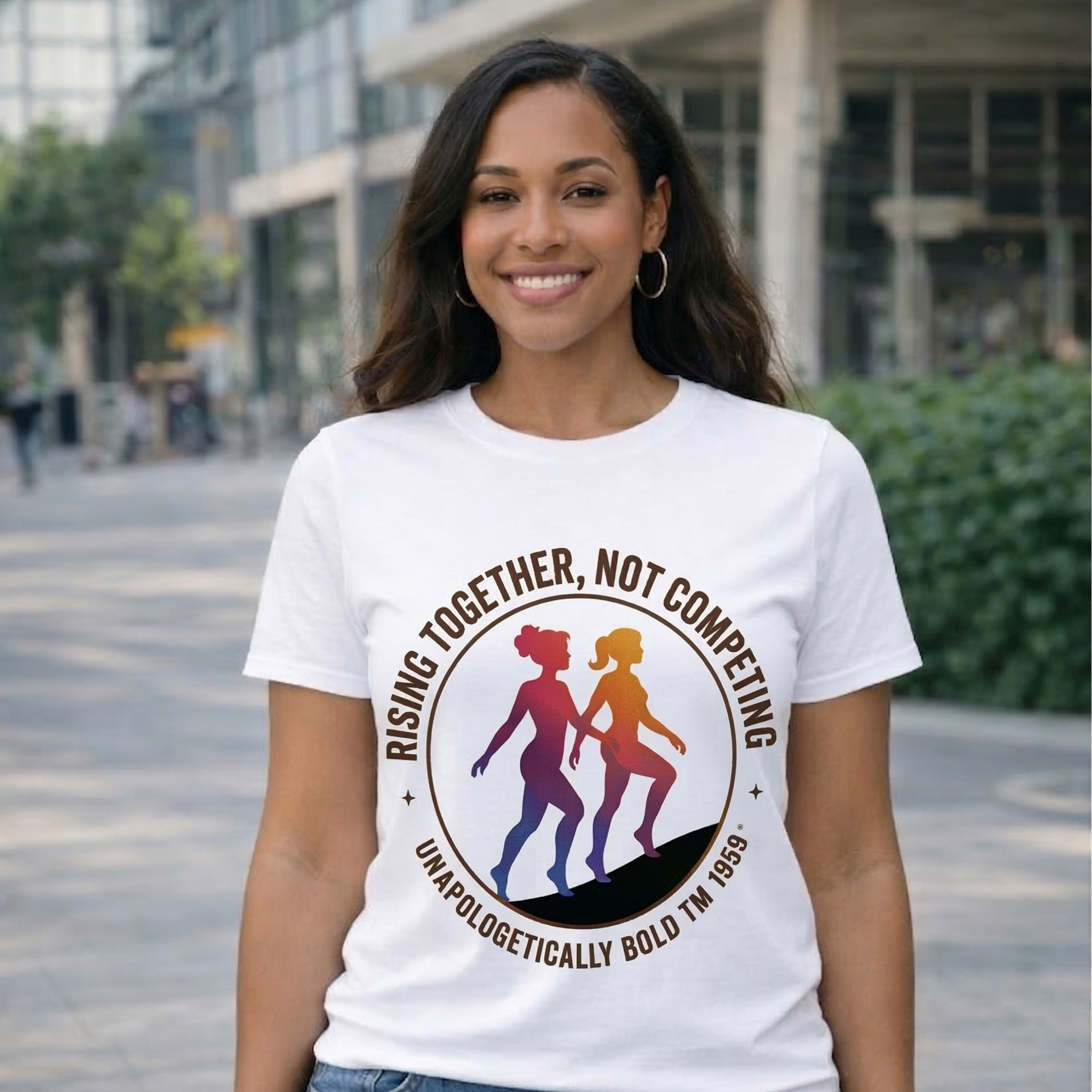 Rising Together, Not Competing – Women Empowerment T-Shirt
