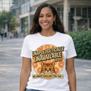 Unapologetically Unavailable Cat Graphic T-Shirt